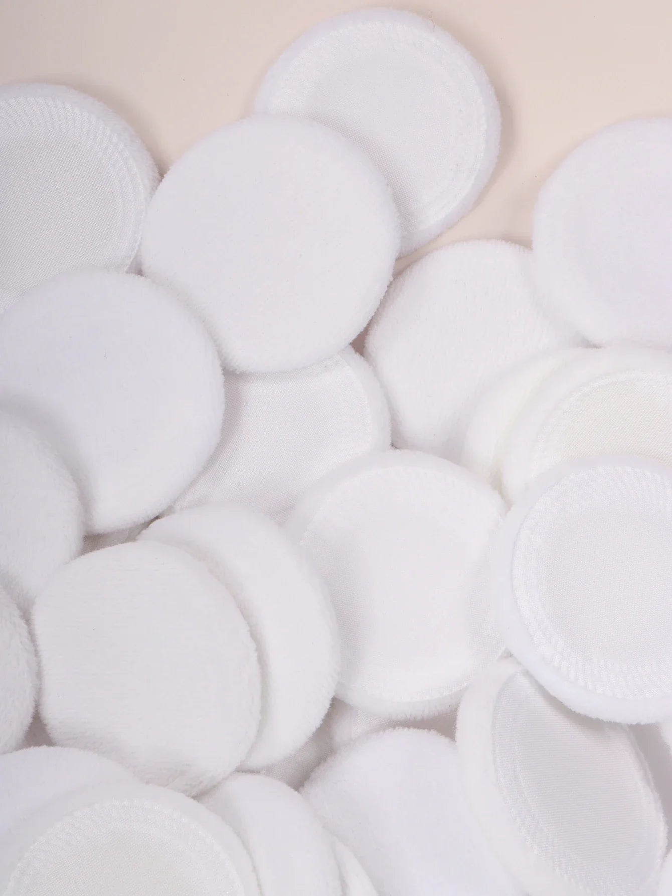 2/5/10/20PCS White Round Powder Puffs – Portable High-Grade Makeup Applicators for Base & Setting