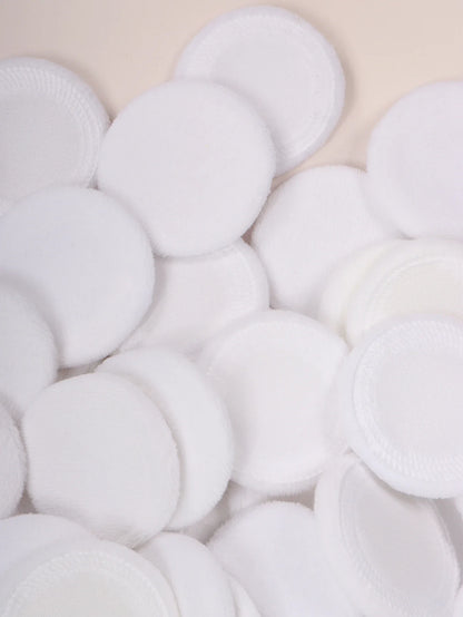 2/5/10/20PCS White Round Powder Puffs – Portable High-Grade Makeup Applicators for Base & Setting
