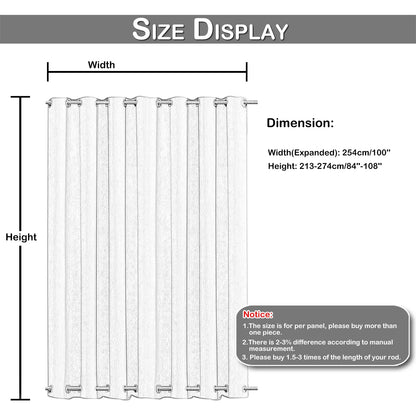 Extra Large Blackout Windproof Outdoor Curtains - Waterproof Patio Thermal Drapes with Eyelets & Grommets - Ideal for Garden Privacy