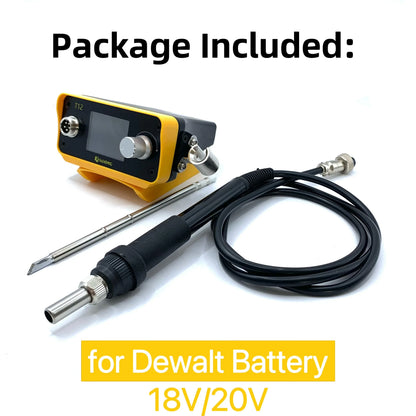 70W T12 Cordless Soldering Station – Soldering Iron for Dewalt, Makita, Milwaukee, Bosch 20V Max Li-ion Battery for DIY Repair