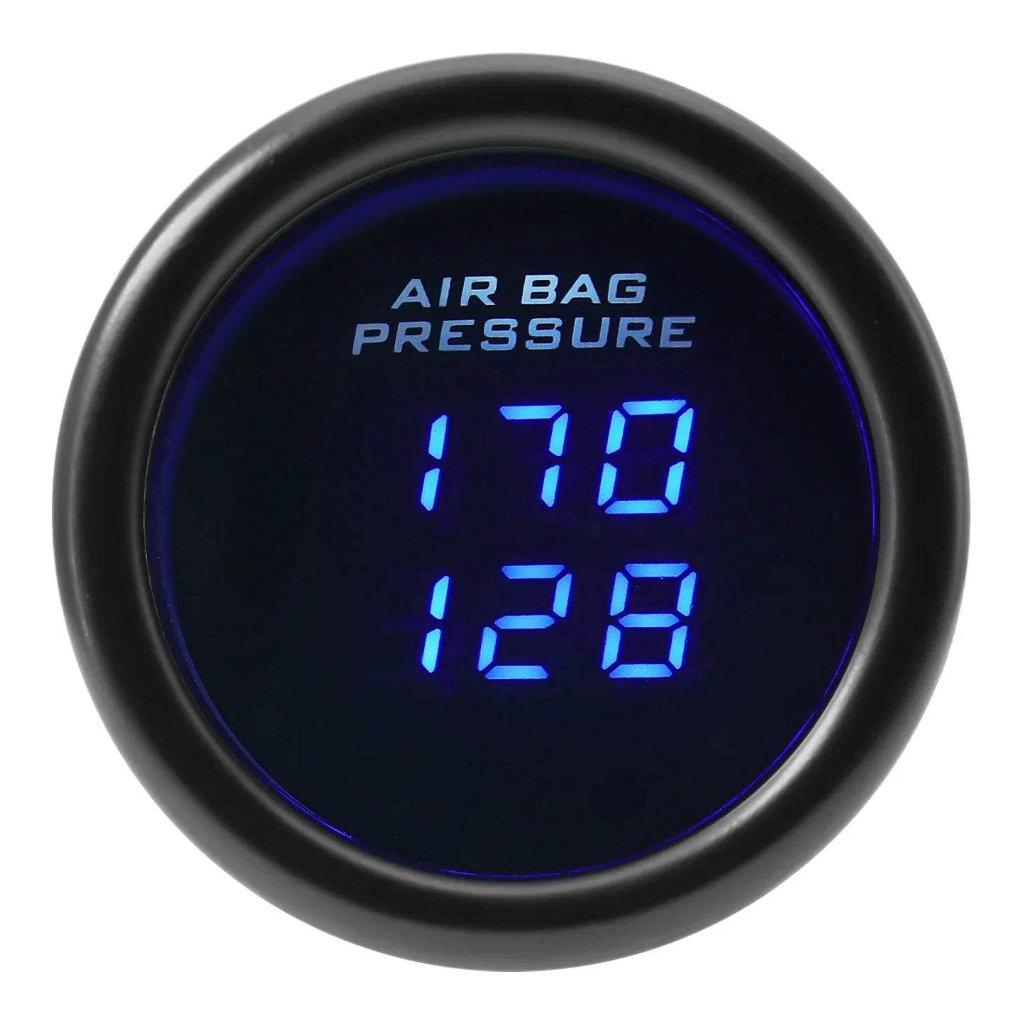 Triple Dual Display Air Pressure Gauge – LED Digital Suspension Gauge 0-220 PSI with 1/8 NPT Sensors for Car