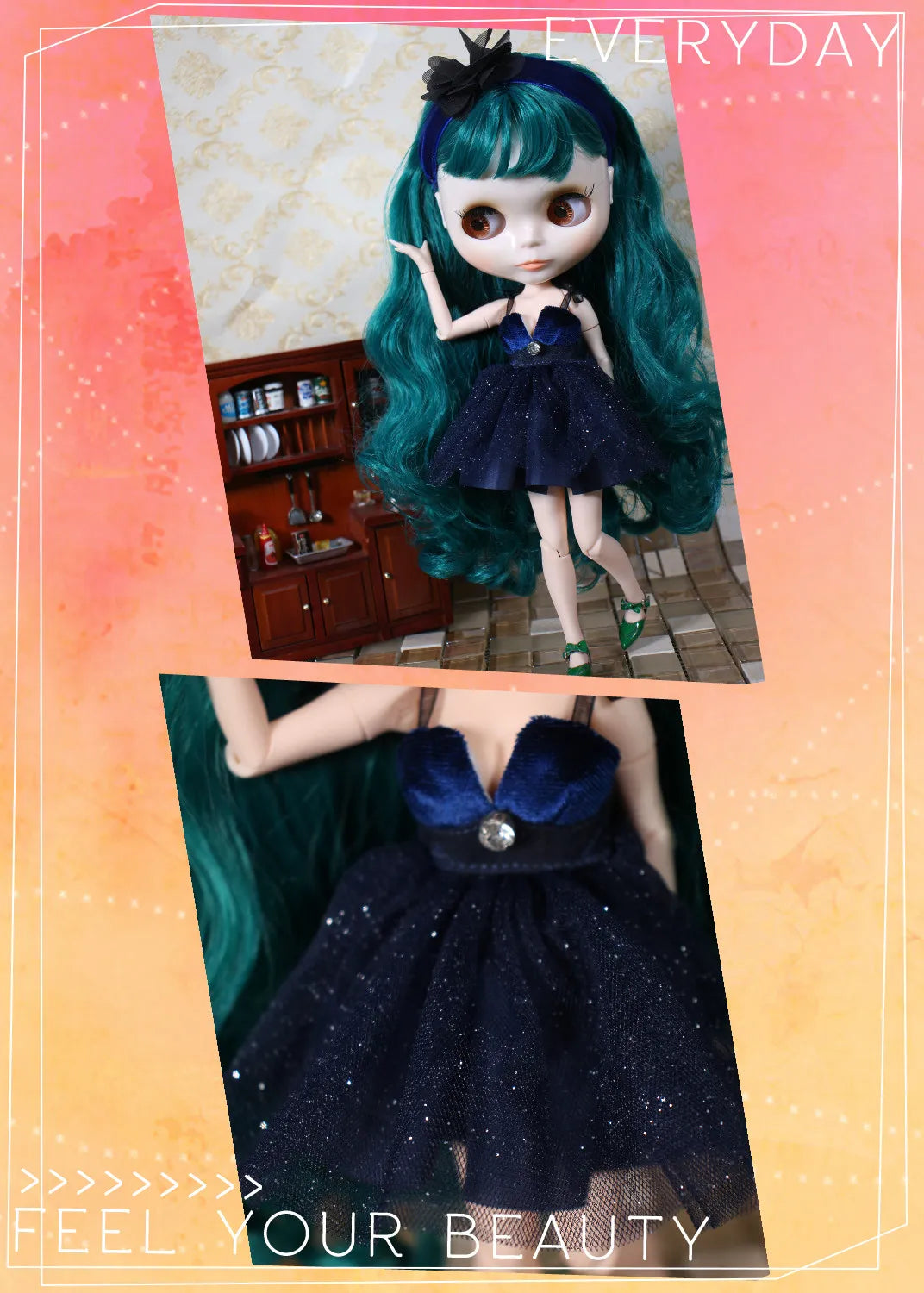ICY DBS Blyth Doll – 1/6 BJD Customized Nude Joint Body, White Skin Glossy & Matte Face, 30cm Girl Toy Gift
