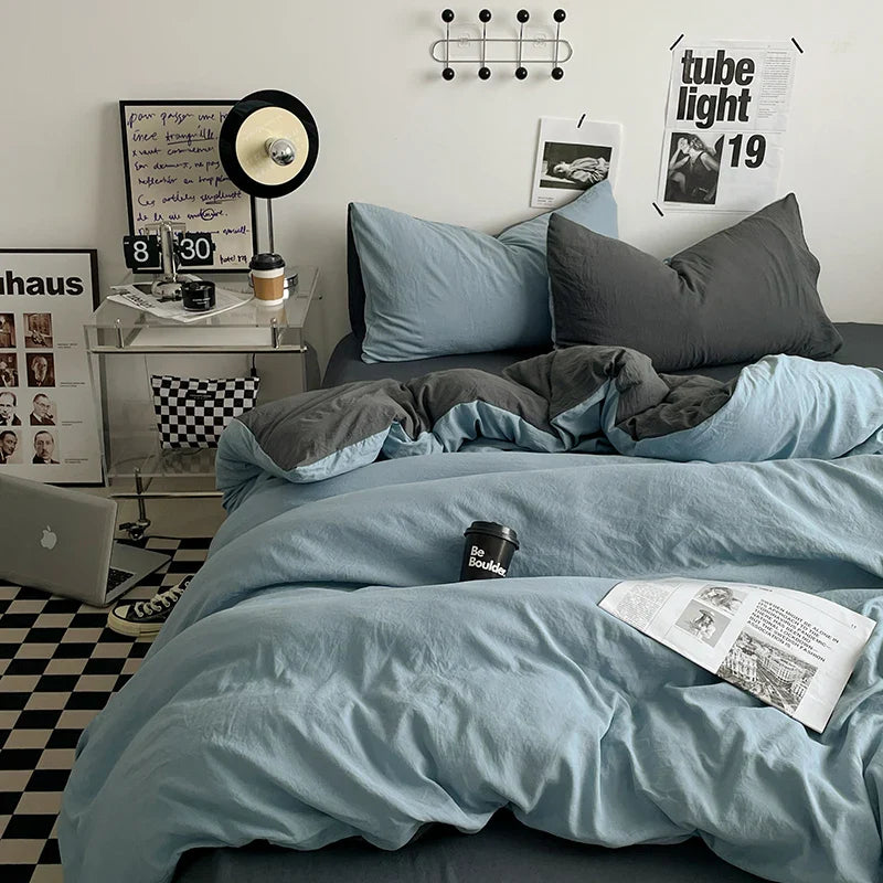 Bedding Comforter Set – Duvet Cover & Bed Sheets with Pillowcases for Queen/King Bed, Edredones de Cama