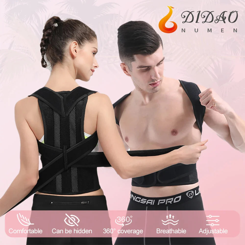 Back Posture Corrector Brace — Shoulder Support Belt for Upper & Lower Back Pain Relief | Spine & Clavicle Posture Vest