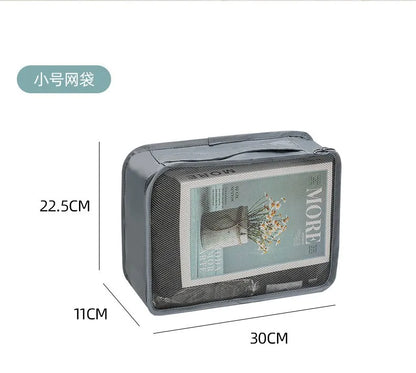 7/8/9/10-Pcs Travel Organizer Set — Portable Packing Cubes for Luggage, Clothes & Shoes, Foldable Storage Bags