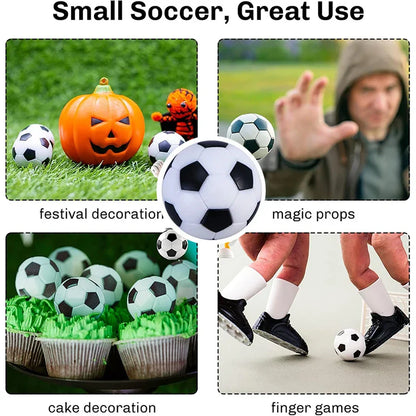 3.2cm Mini Foosball Balls – 6pcs Black & White Table Soccer Replacement Balls for Kids Games & Decor