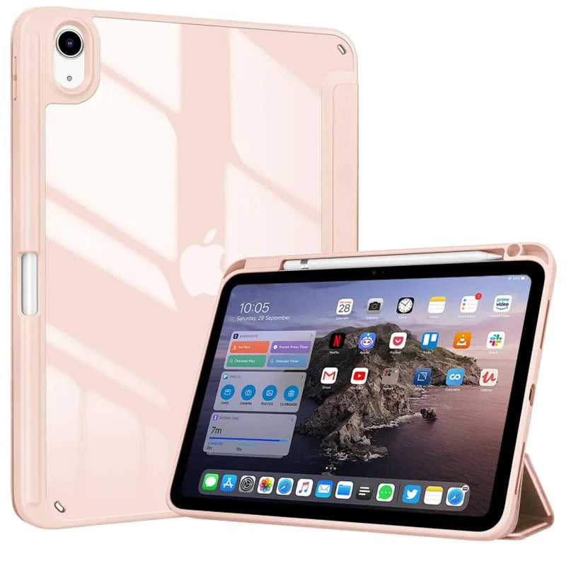 iPad 10th & 11th Gen Case 2022 – Hybrid Slim Tri-Fold Stand Cover with Pencil Holder, Protective Tablet Case