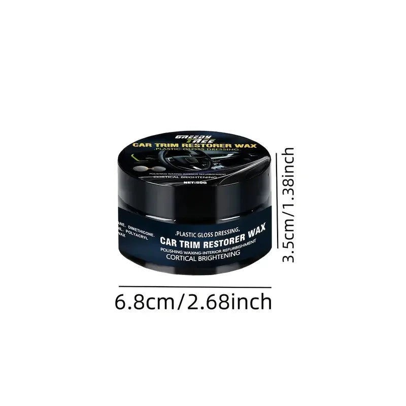 Crystal Clear Car Plastic Repair Agent – Interior & Panel Renewal Wax, Car Polishing & Protective Coating Wax