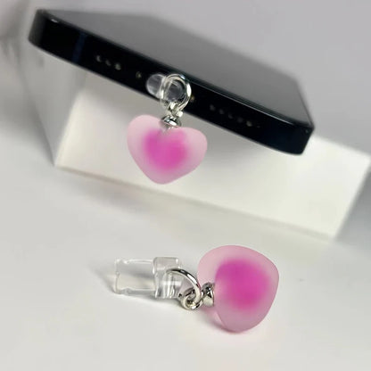 Heart-Shaped Phone Dust Plug Pendant - Universal iPhone/Type-C Accessory for Protection & Style