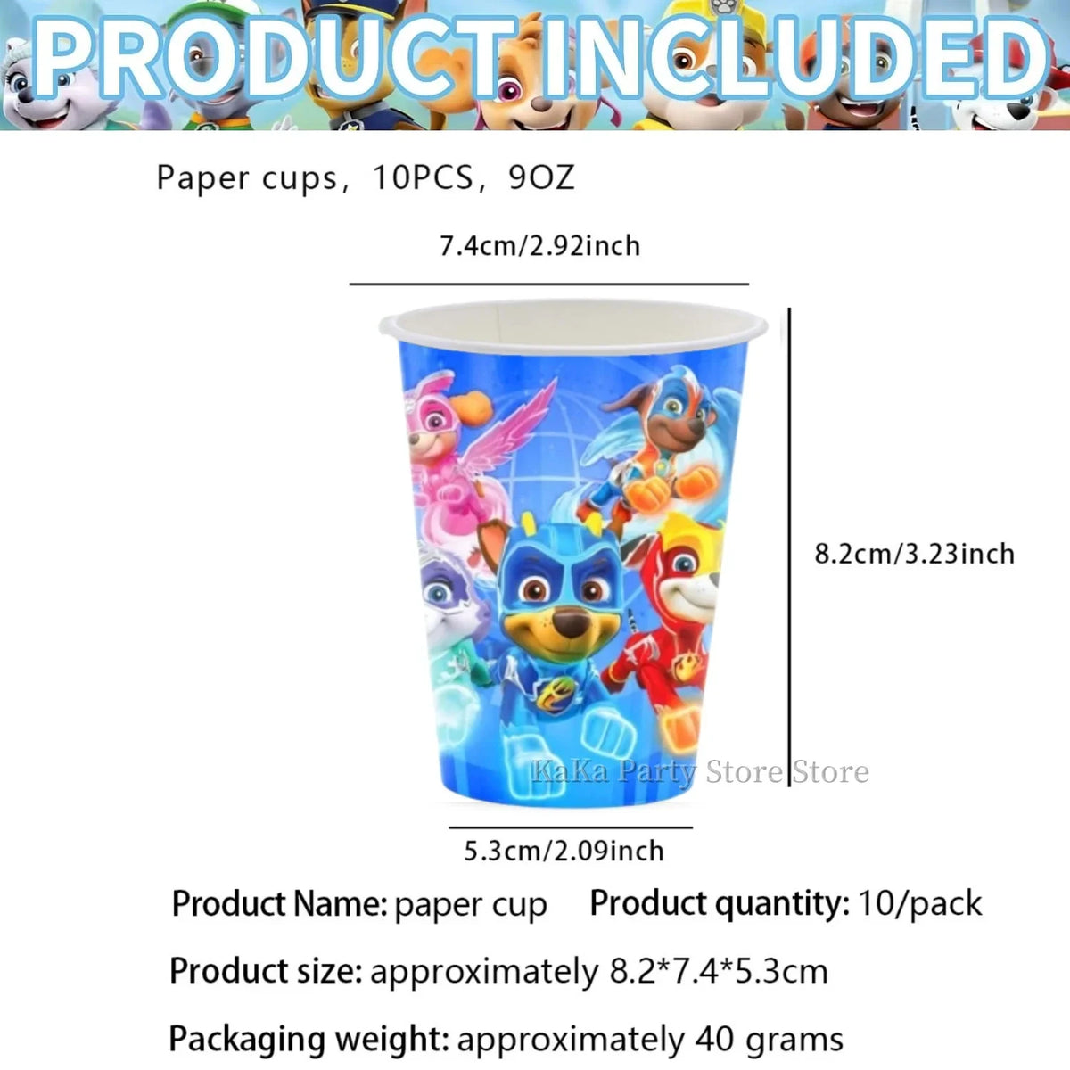 PAW Patrol Birthday Party Supplies Set – Tablecloth, Plates, Cups & Balloons Kids Party Decor for Birthday, Baby Shower & Favors