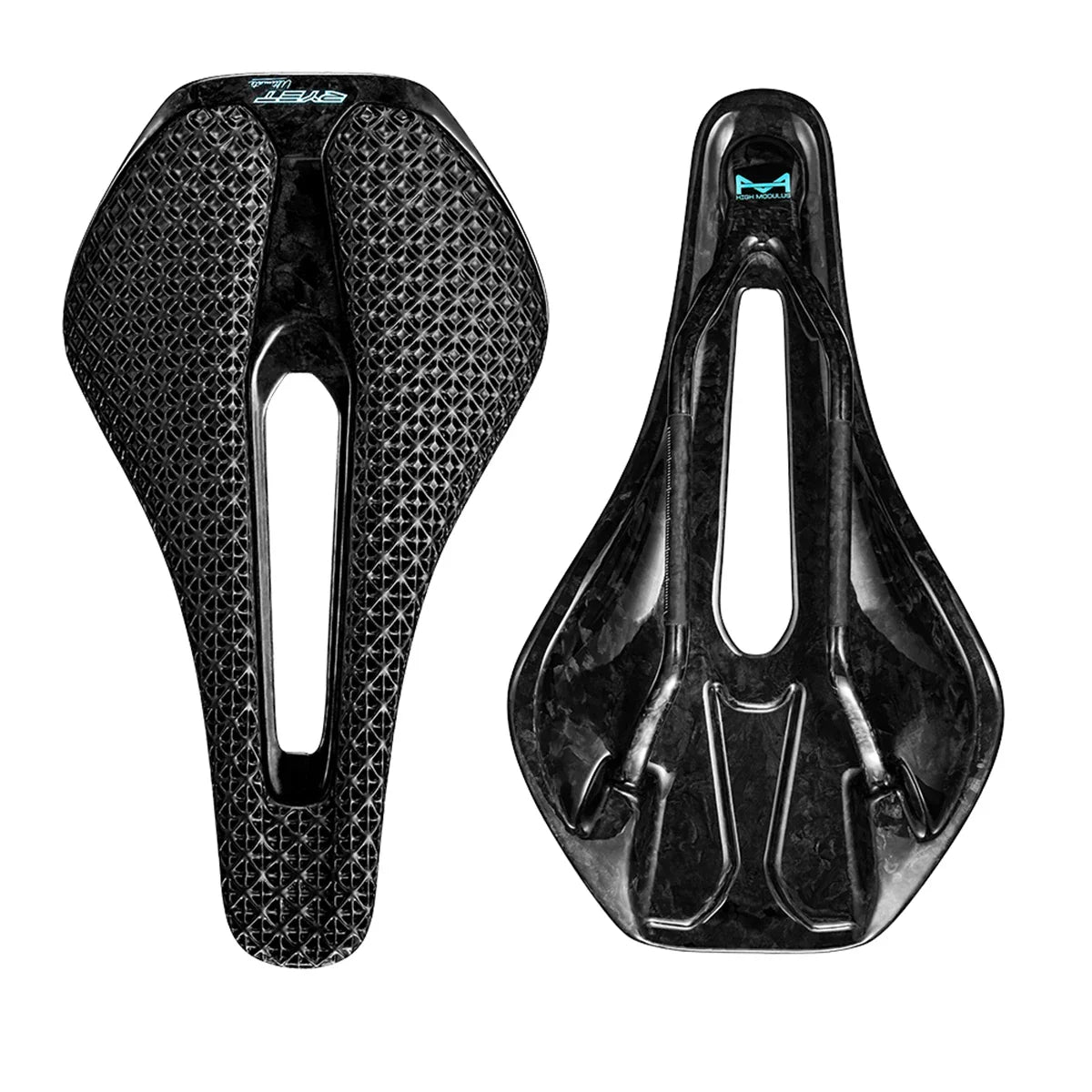 RYET 3D Printed Carbon Bike Saddle — Ultralight 135/143mm MTB & Gravel Road Seat, 105g Cycling Parts