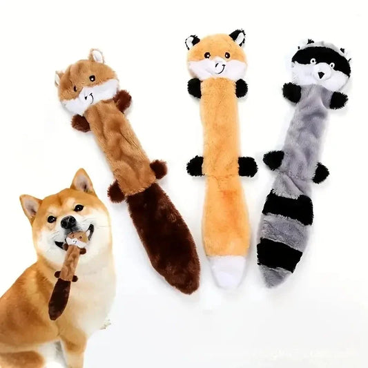 Bite-Resistant Dog Toy – Vocal Educational Plush Fur Shell Toy for Teeth Grinding & Cleaning