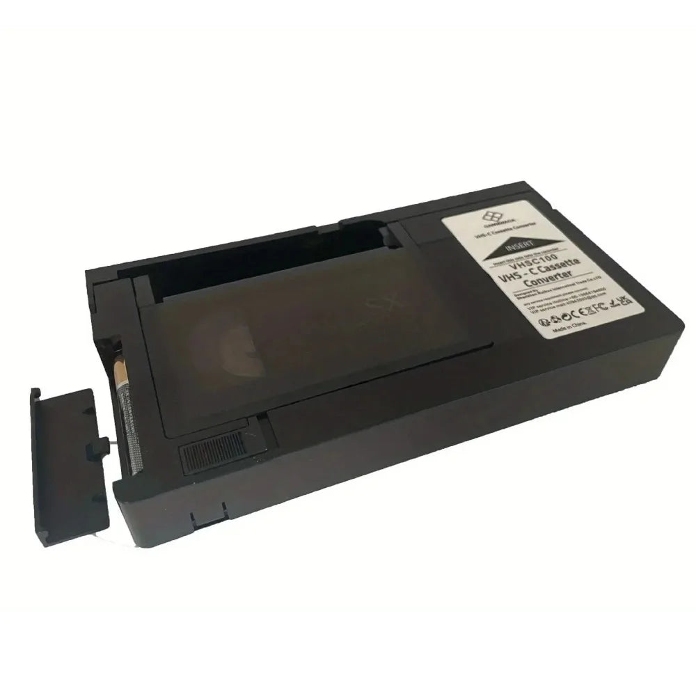 Classic VHS-C Tape Adapter - Vintage VHS Cassette Converter Box for VHS to VHS-C Video Tape Conversion