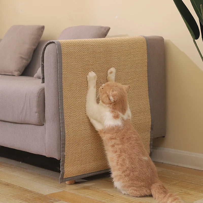 Anti-Cat Scratch Sofa Protection Pad - Cat Scratch Board Artifact with Paw Sharpen Mats, Includes Nail-Fixed Cat Toys
