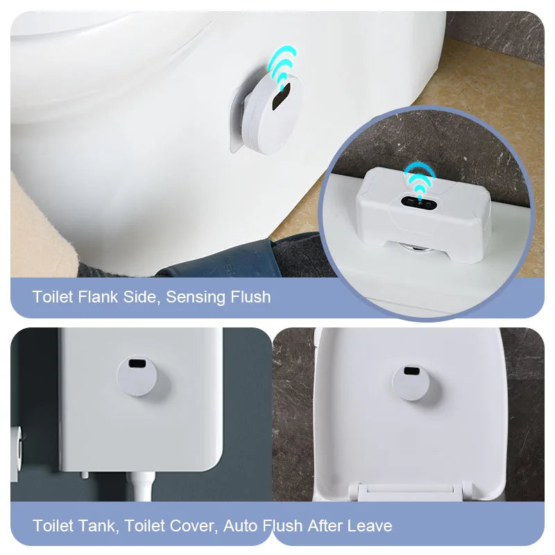 Smart Home Kit: Automatic Toilet Flush Button with External Infrared Flush Sensor | Induction Toilet Flusher