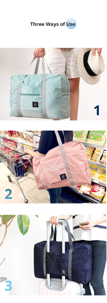 2-Pack Foldable Travel Duffel Bags – Airlines Carry-On, Weekender & Gym Tote for Men and Women