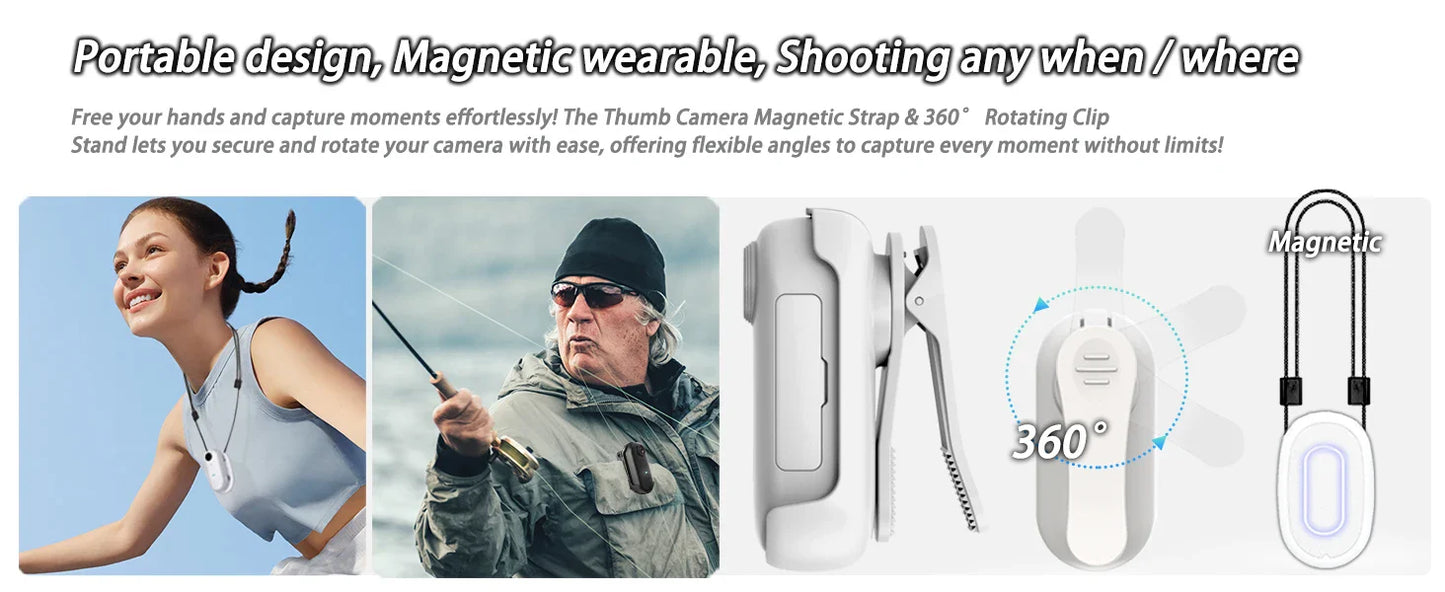 4K UHD Mini Vlog Camera – Wireless WiFi Sports Action Pocket Camcorder