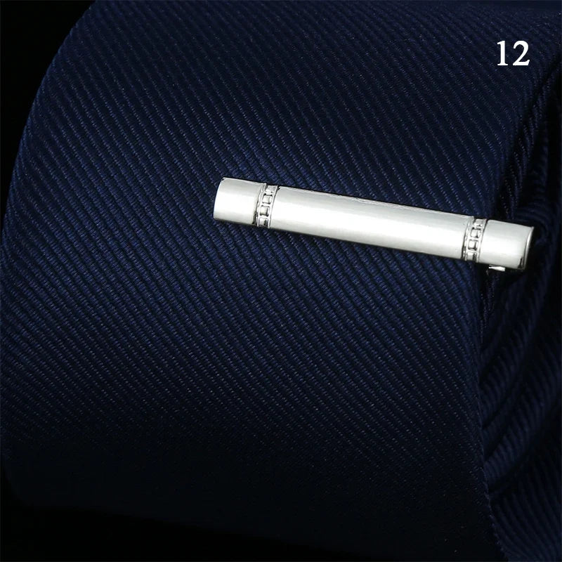 Men’s Fashion Tie Clip Pin - Metal Necktie Bar for Business, Wedding & Party Suit Accessories Gift