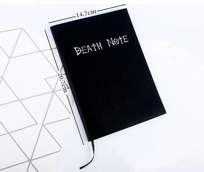 A5 Anime Notebook Set – Leather Journal, Feather Pen, Animation Art Writing Notepad with Necklace