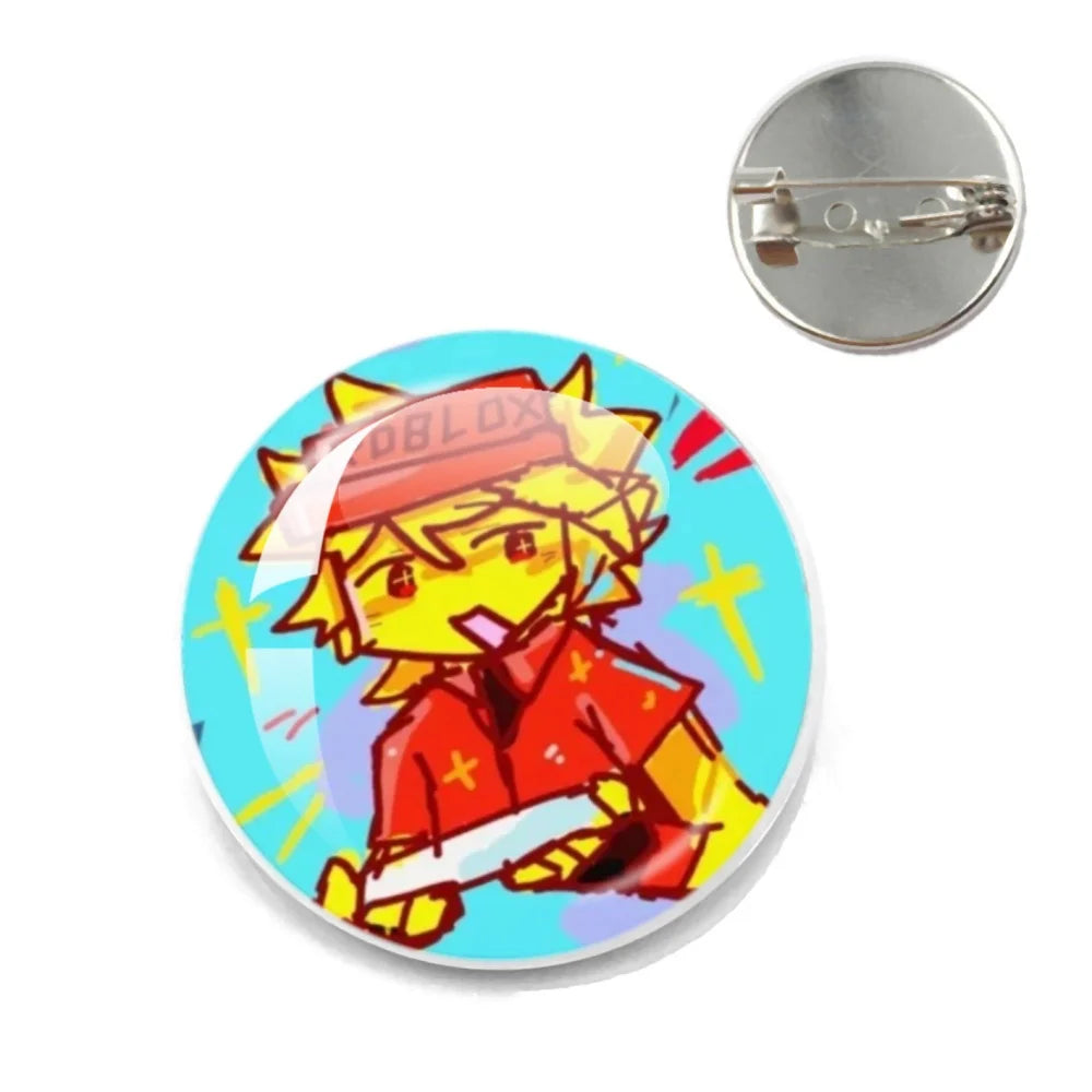 Pizza Character Elliot Game Forsaken Pin Brooch – Funny Meme Backpack Accessory for Friends & Fans Gifts