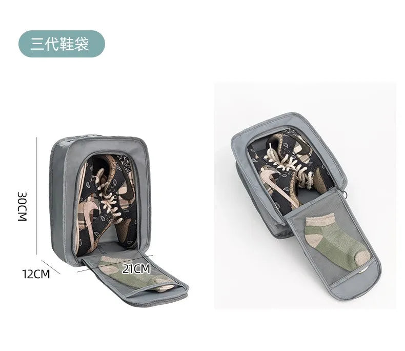 7/8/9/10-Pcs Travel Organizer Set — Portable Packing Cubes for Luggage, Clothes & Shoes, Foldable Storage Bags