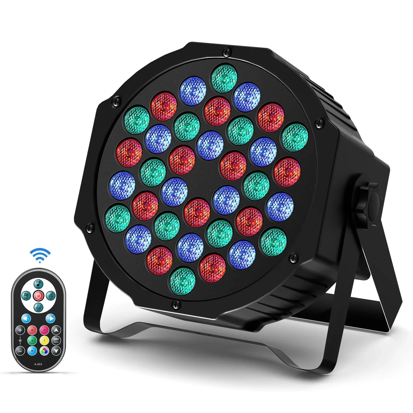 36LED RGB Par Light - DMX512 DJ Stage Lighting with Remote Control & Sound Activation for Parties and Events