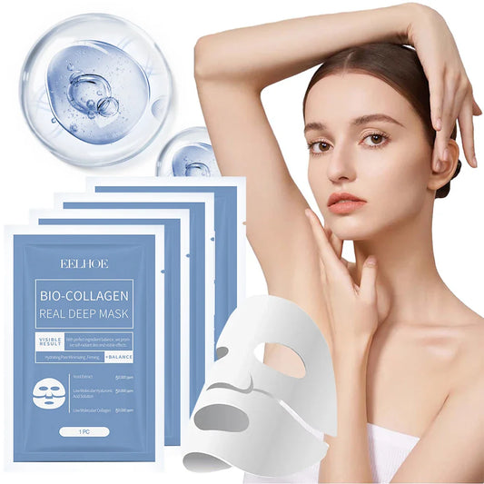 Bio-Collagen Anti-Wrinkle Face Mask – Deep Lifting Mask with Hydrolyzed Collagen, Collagen Reverse Film Peel-Off Mask