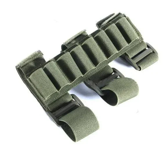 8-Round Buttstock Ammo Holder for Rifle Shells & 12/20 Gauge Shotgun Cartridges – Hunting Shooting Storage Accessory