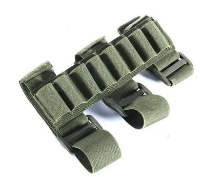 8-Round Buttstock Ammo Holder for Rifle Shells & 12/20 Gauge Shotgun Cartridges – Hunting Shooting Storage Accessory