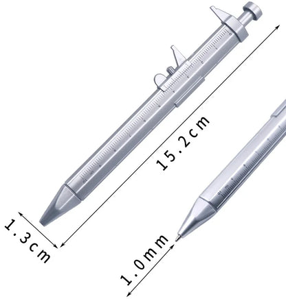 Multifunction Caliper Ballpoint Pen — 0.5mm Gel Ink Roller Pen with Vernier Caliper Design, Creative Stationery