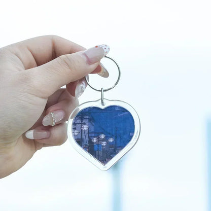 Clear Acrylic Photo Frame Keychains – Blank Rectangle Keyrings for Double-Sided Photos, DIY Supplies (5-100PCS)