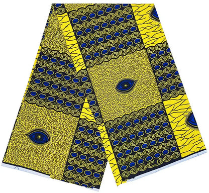 100% Cotton Ankara Wax Fabric - High Quality Soft Real Dutch Pagne Print for Dresses & Sewing