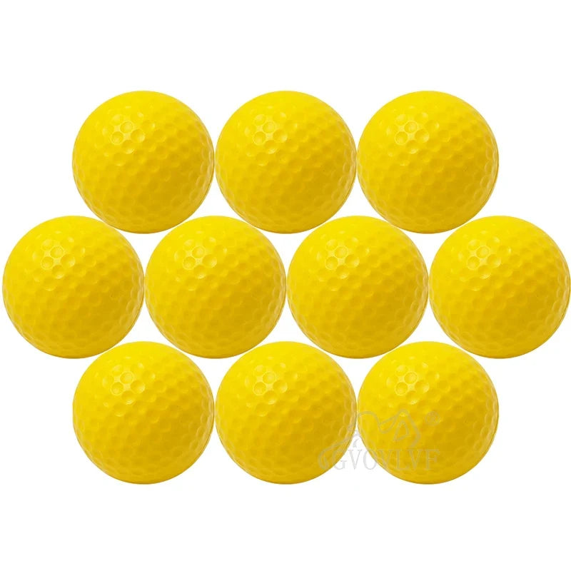 Soft PU Indoor Golf Balls - Yellow Practice Training Aid for Golfers & Gifts