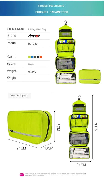 Hanging Waterproof Toiletry Bag – Large Travel Cosmetic & Makeup Organizer for Men & Women