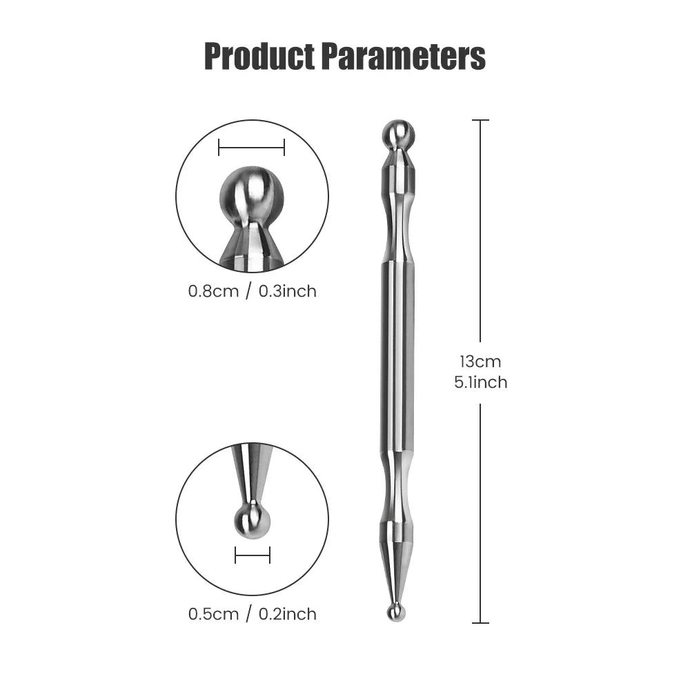 Acupuncture Pen Facial Reflexology Tool – Retractable Double-Headed Point Probe for Face & Body Massage