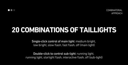 CYCLAMI CY300T Smart Bicycle Brake Sensing Light — Waterproof Front & Rear MTB Road Bike Light Accessory
