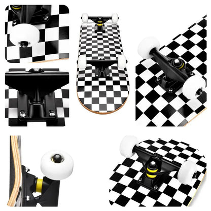 7 Layer Concave Skateboard – 31x8" Classic Trick Board for Adults, Kids & Teens