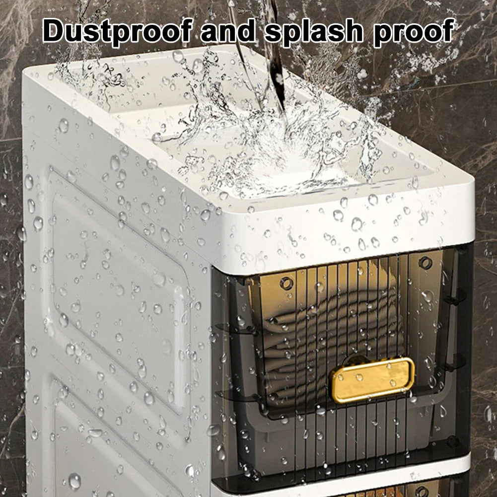 Narrow Toilet Storage Cabinet – 4/5 Tier Waterproof Corner Shelf & Crevice Side Rack