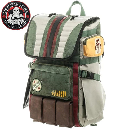 Disney Star Wars Boba Fett Mandalorian Backpack | Large Capacity Laptop & Travel Bag for Boys, Anime School Bag