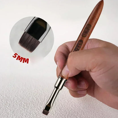 Wood Gel Painting Brush – Nail Art Brush for Gel Tip Extension, Acrylic Builder, UV Gel Nails Manicure Accessory