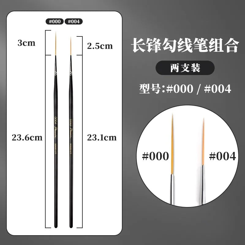 1/2/3/5PCS Rigger Artist Paint Brushes – Extra Long Fine Point Liner Brushes for Scale Models, Nail Art, Acrylic, Oil & Watercolor