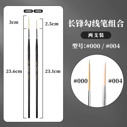 1/2/3/5PCS Rigger Artist Paint Brushes – Extra Long Fine Point Liner Brushes for Scale Models, Nail Art, Acrylic, Oil & Watercolor