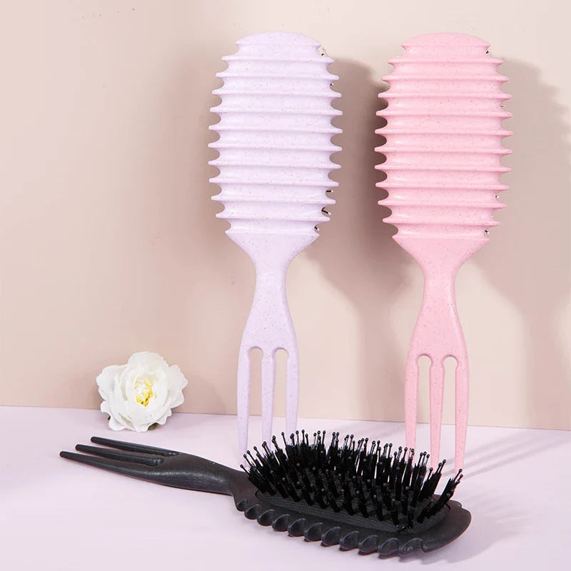 Candy Brush Curly Hair Styling – Nylon Bristle Detangling & Volumizing Comb for All Hair Types