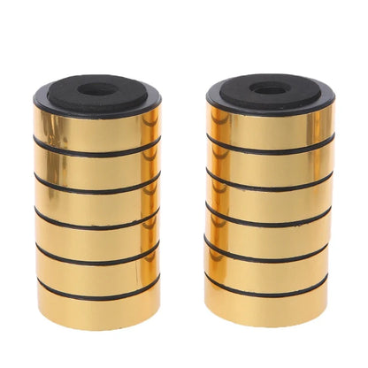 12PCS Bookshelf Speaker Shock Absorption Pads – Aluminum Alloy Damping Feet for Audio Stereo Speakers & Amplifiers