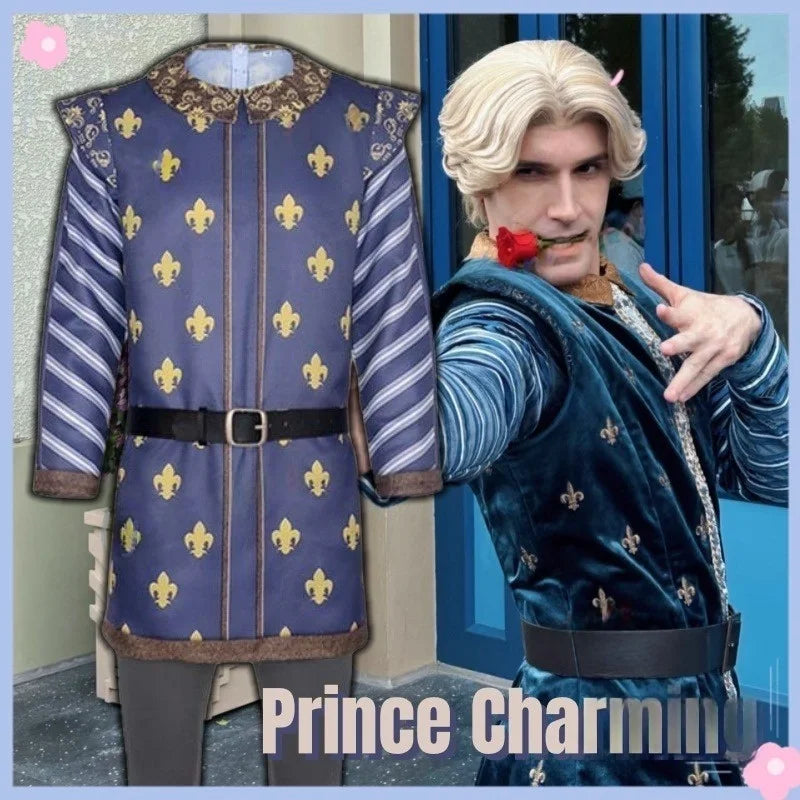 Shrek Prince Charming Cosplay Costume - Men’s Carnival Party Animation Uniform Outfit