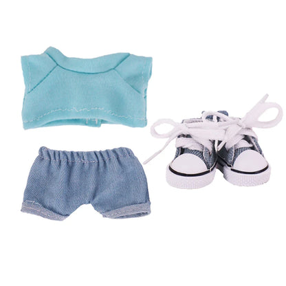 Labubu 17cm Doll Clothes Set — Plush Doll Accessories for Girls’ Birthday & Christmas Gifts