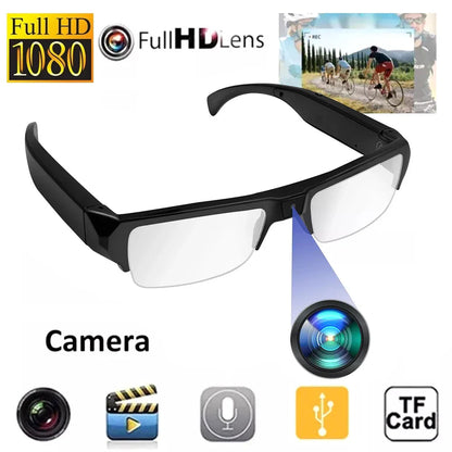 HD 1080P Mini Camera Glasses – DVR Video Recording Sports Sunglasses for Driving, Outdoor & Conference Use