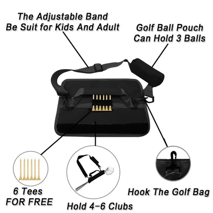 Mini Lightweight Golf Club Bag – Portable Carrier for Golfer with/without Ball Pouch, Driving Range & Training Case