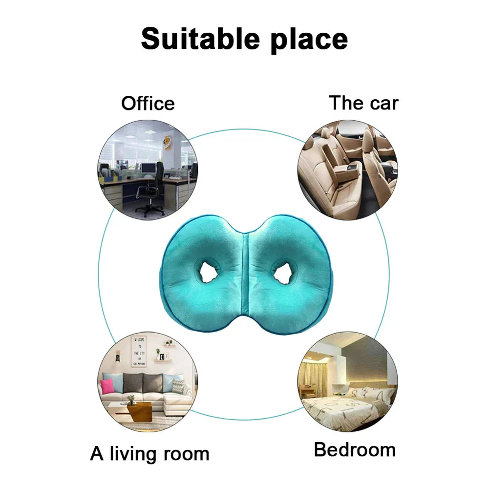 Multifunction Orthopedic Memory Foam Seat Cushion – Dual Comfort Pelvis Pillow for Hip Lift & Pressure Relief