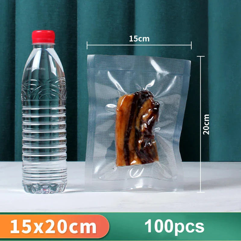 100pcs Vacuum Food Storage Bags – Compatible with Vacuum Sealer Machine for Long-Lasting Freshness